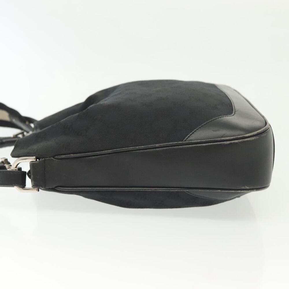 GUCCI Bamboo GG Canvas Hand Bag Black Silver 001 001 - Picture 5 of 16